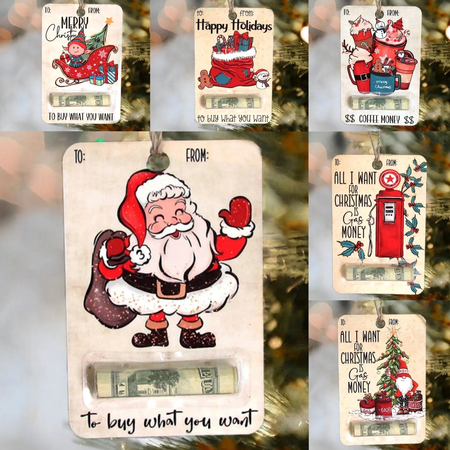 π
πΈ Christmas Hot Sale 70% Off - Handcrafted Wooden Money Holders Gift
