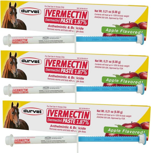 ivermectin Horse Paste 1.87% 6.08g Tubes