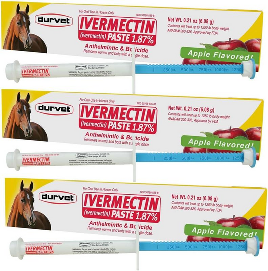 ivermectin Horse Paste 1.87% 6.08g Tubes