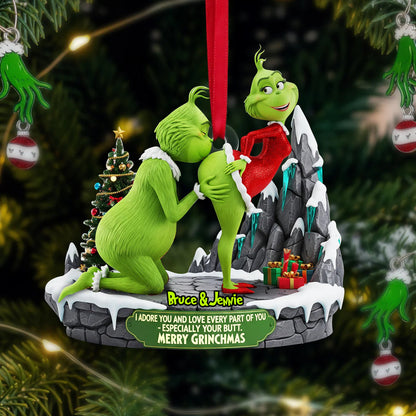 🔥$9.99 On Sale Today Only🎁Grinch Couple Christmas Ornament Set